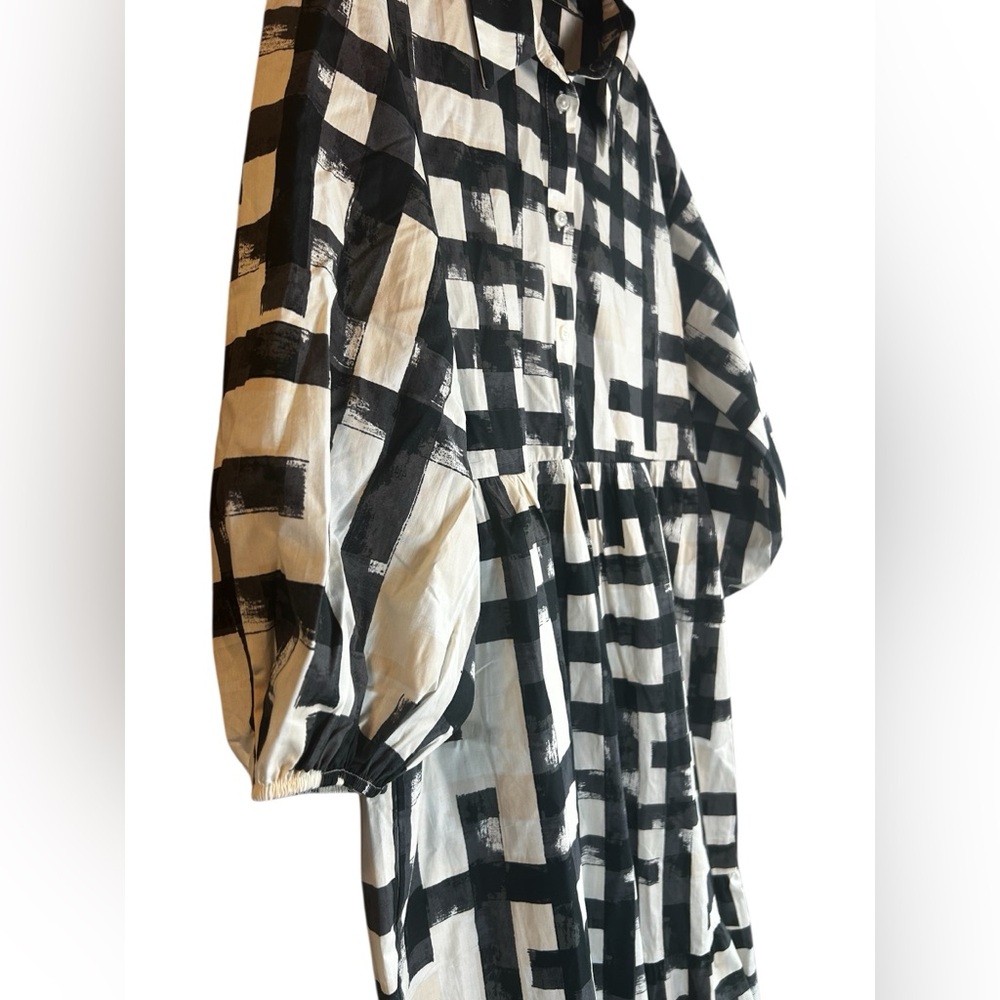 Anthropologie Maeve‎ Bettina Dress in Carbon Plaid, Worn Once - Picture 2 of 8